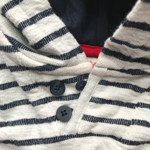 Koala Kids Navy Stripe Baby Boy Hooded Sweatshirt - Picture 5 of 8